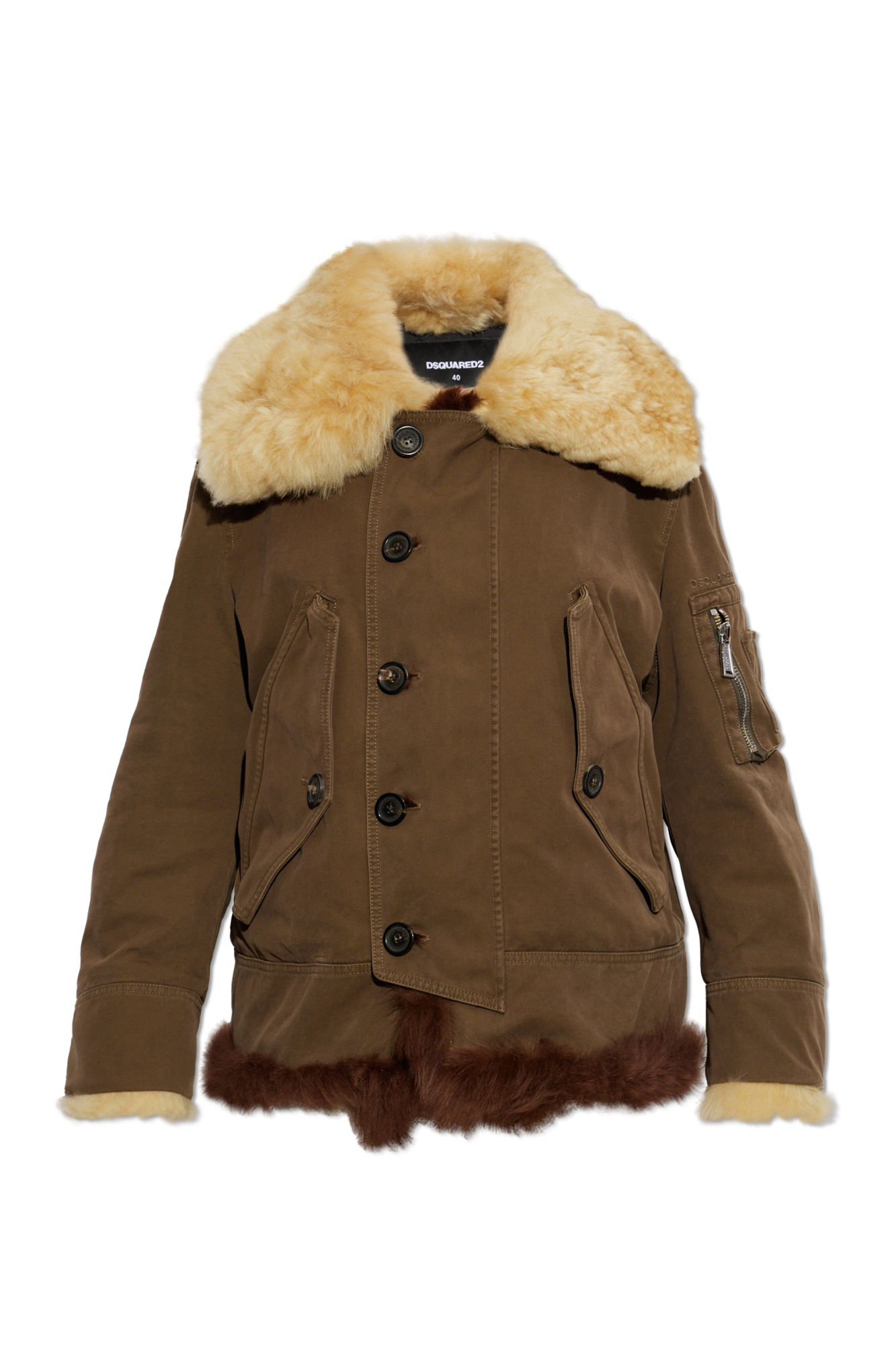 Dsquared2 Jacket with fur trim | Women's | Vitkac